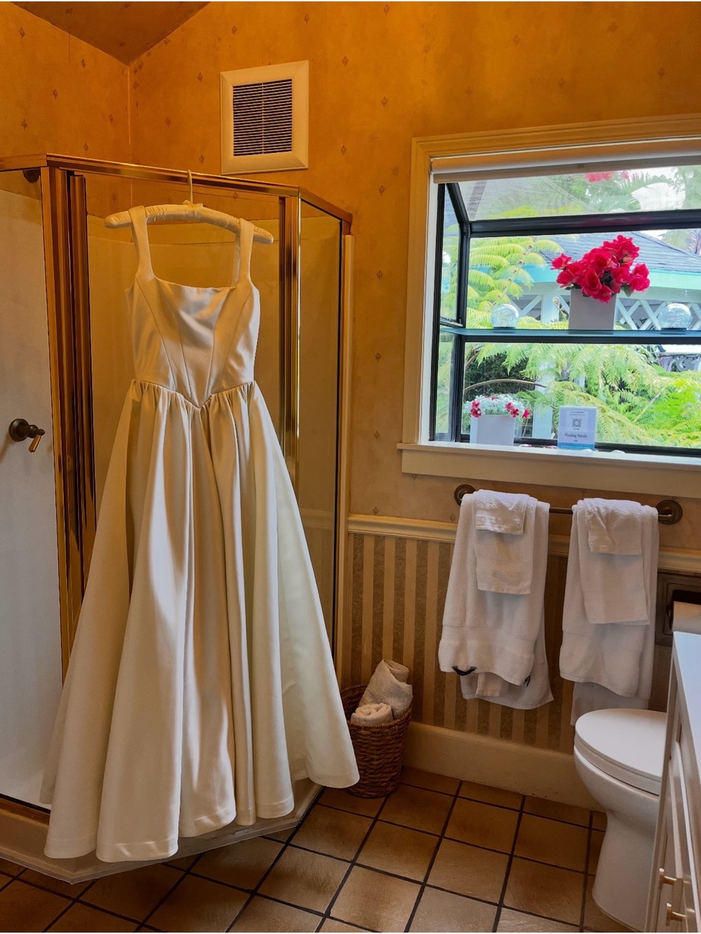 Ivory Italian Satin Corset Bridal Gown